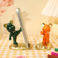 Big Sale Cute Bear Phone Holder Desktop Lazy Violent Tablet Office Decorations Home Small Ornaments 