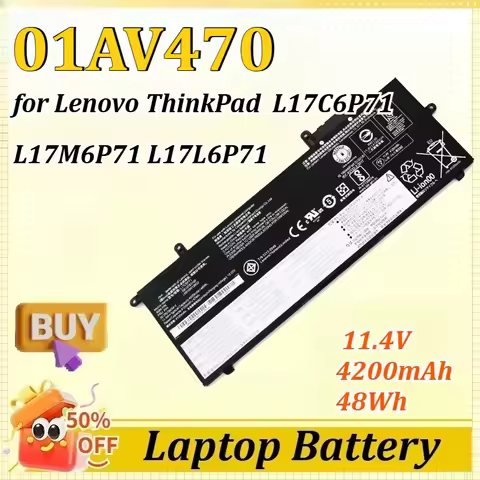 01AV470 11.4V 4200mAh 48Wh Laptop battery for Lenovo ThinkPad X280 Series Notebook L17C6P71 L17M6P71