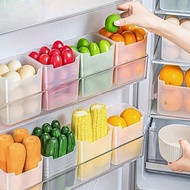 6pcs Transparent Refrigerator Storage Boxes With Easy-Grip Handles, Space-Saving Kitchen Organizers,