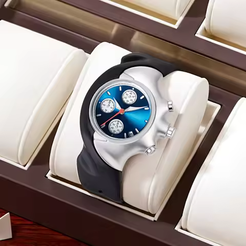 strange y2k original watch twisted retro fashion advanced ins niche Quartz watch 6-pin futuristic fo