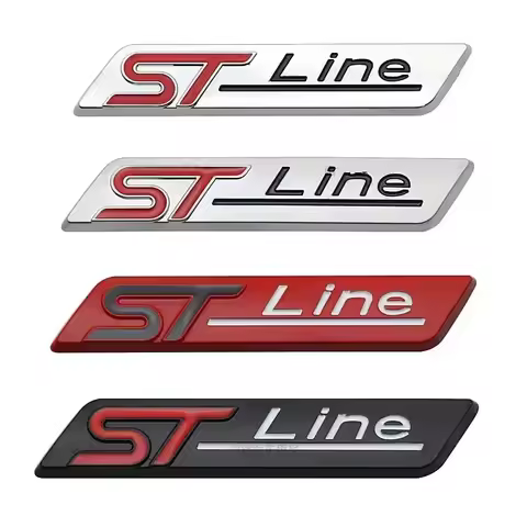 3D Metal ST Line Rear Trunk Badge Emblem Sider Fender Sticker for Stline Focus Fiesta Mondeo Ecospor