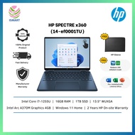 HP 2-In-1 Laptop Spectre X360 14-Ef0001TU 13.5" WUXGA Touch Blue ( I7-1255U, 16GB, 1TB SSD, Intel, W11, HS )