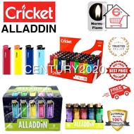 CRICKET & ALLADDIN Lighter Normal Flame Lighter Colourful Disposable Gas Lighter 50pcs