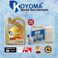 PERODUA KEMBARA DVVT OIL FILTER + AIR FILTER + KOYOMA 15W40 MINERAL ENGINE OIL