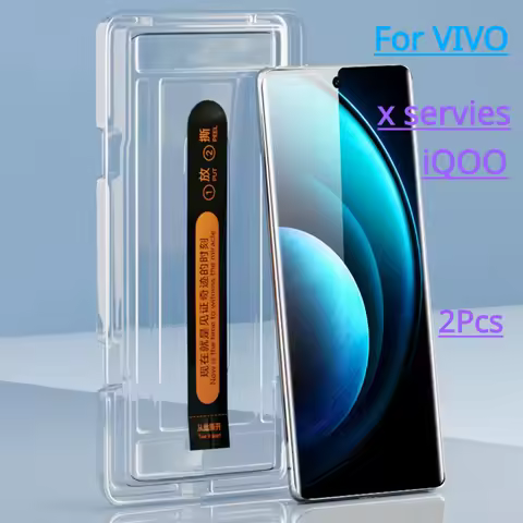 2Pcs Tempered Glass For Vivo X100 X90 X80 X70 X60 Pro+ X9S IQOO 5 8 9 10 11 12 Pro Premium Easy Inst