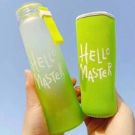 480ml glass water bottle with bag