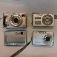 Sony DSC-T1 DSC-W5 Casio Ex-600 Ex-z100 都是一些 舊相機 一起全買 6000 不保證都可以用 可當零件機