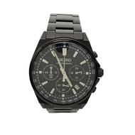SEIKO mens watches quartz wrist watch analogues stainless BLK SS 8T63-01T0 Direct from Japan Secondh