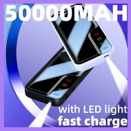 50000MAH PowerBank Fast Charging Power Bank Mirror Display Digital Power Bank Mini Portable Large Capacity