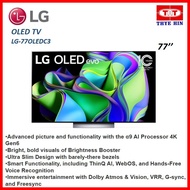 LG OLED evo C3 77 inch 120Hz Dolby Vision & HDR10 4K UHD Smart TV (2023) OLED77C3PSA