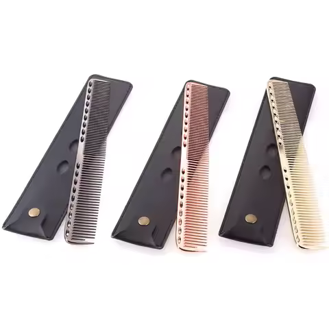 Stainless Steel Hair Comb Pro Hairdressing Combs расческа для волос Hair Cutting Dying Hair Brush Ba