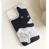 Latest Black and White Cat Art Casing For 0PPO A1X A2X A2M A3 A3X A3 PRO A5 AX5 A5S AX5S AX7 A7N A11