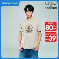 GIORDANO Men T-Shirt Warm Weather T-Shirt Moderate Thickness T-Shirt Slight Elasticity T-Shirt 13096