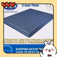 URATEX Foam Mattress With Cover 2 Inch Thick Single Double Queen Size COD