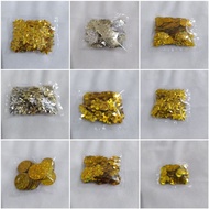 Sequin ramboci sequins, bead sequins, patched sequins, flower sequins, patched flowers, gold silver 