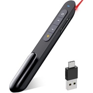 Wireless Presenter, Hyperlink Volume Control Presentation Clicker RF 2.4GHz USB PowerPoint Clicker P