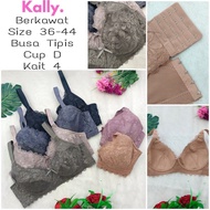KALLY B025 Thin Foam Brocade Bra - Underwire - Size 36-44 - Cup D