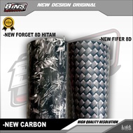 NEW FORGET BLACK 8D CARBON STICKER NEW FIBER 8D MOTIF CARBON STICKER/