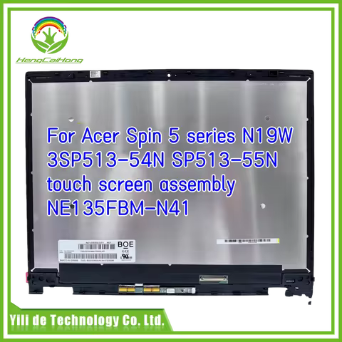 For Acer Spin 5 series N19W3SP513-54N SP513-55N touch screen assembly NE135FBM-N41