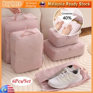 6Pcs Set Ultralight Compression Packing Cubes Luggage Organizer Bags for Travel Home Dormitory Bussn