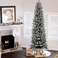 Pointed Snow Slim Green Christmas Tree Thick Pvc,christmas Decorations 4ft/5ft/6ft/7ft