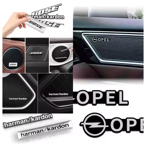 Opel 3D Aluminum Car Audio Stickers Compatible Benz Audi Jaguar Land Rover Mazda Hyundai Volvo-Harma
