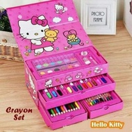 JASMINE 54 Pcs Hello Kitty Cartoon Art Water Colour Crayon Colour Pencils Water Pen