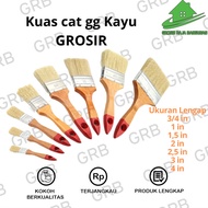 Kuas Cat Tembok gagang Kayu 1 inch 2 inch 3 inch 4 inch 5 inch