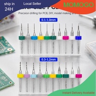10Pcs Tungsten Carbide Micro Drill Bits Set Multi-sizes Mini Micro PCB Drill Bits 0.1-1.0mm 0.3-1.2m