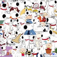 Family Guy Brian Griffin Stickers Pack Waterproof Reusable Cartoon Decals for Kids, 57pcs