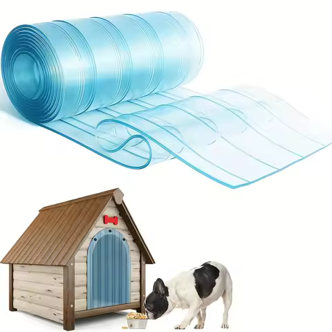 1Pc Cuttable Clear PVC Pet Door Flap Waterproof Thermal‑Insulated Replacement Dog‑House Door Curtain