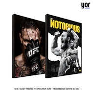 Yordecor Poster Conor McGregor Frameblock - UFC Theme Room Decoration