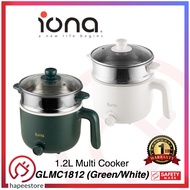 IONA 1.2L Multi Cooker GLMC 1812 | GLMC1812 | White/Green | Steamer | Dual Heat Settings | Mini Cooker