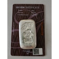 Public Gold Silver Bar 100g Ag999 | 100% Authentic Fine Silver | With Serial Number & Certificate | 