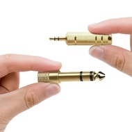 2-Pack 6.5mm to 3.5mm and 3.5mm to 6.5mm Audio Adapter Set 1/4-inch to 1/8-inch and 1/8-inch to 1/4-