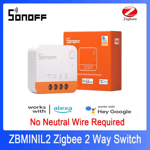 SONOFF ZBMINIL2 ZBMINI Extreme Zigbee Smart Switch No Neutral Required 2 Way Module Switch Works wit