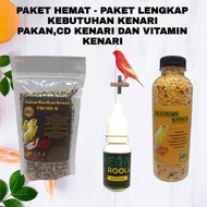 Pakan kenari 150gr Cd Kenari Vitamin Kenari 15ml  Paket Hemat dan Lengkap