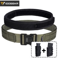 IDOGEAR Tactic 2" Belt with Single 9mm 556 Mag Pouch Laser Cut MOLLE Tactic Belt Set 3445