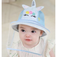 Baby Infant Hat Cover Safety cap Detachable face shield for baby 0-24msize adjustable 44-52cm 宝宝防飞沫帽子