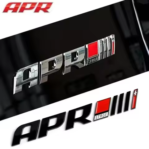 3D ABS APR Stage III 3+ Letters Logo Car Rear Trunk Boot Badge Emblem Sticker For VW GOLF Audi R8 RS