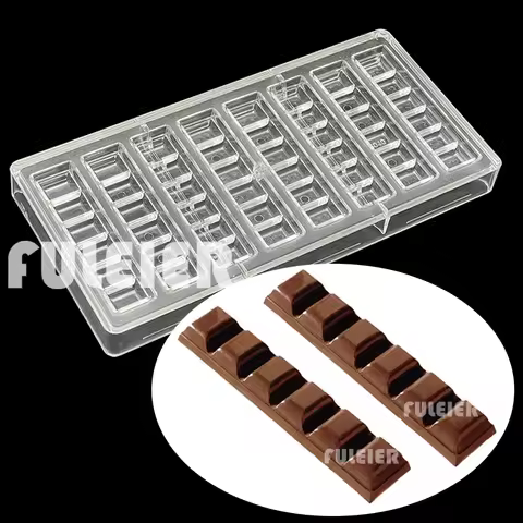 3D Stick Bar Baking Chocolate Mould Polycarbonate Chocolate Candy Bar Mold For Chocolate Factory Bak