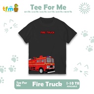 Fire Truck Children's T-shirt Age 0 1 2 3 4 5 6 7 8 9 Years Boys and Girls - Kids Tshirt Tops K199 B