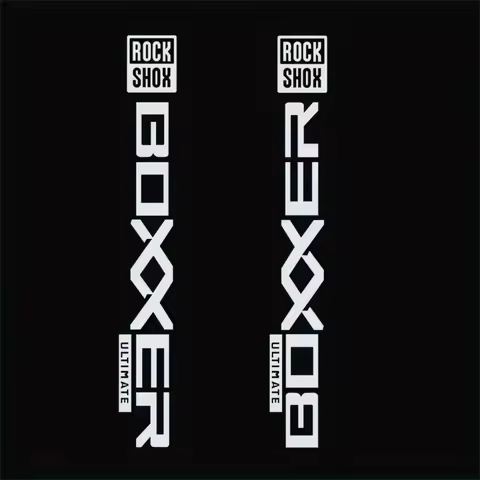 2D Flat Sticker Motorcycle Sticker 2pcs Boxxer Mountain Bike Fork Sticker-Green and Black Vinyl Deca