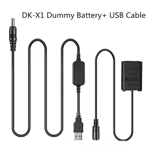USB Cable AC-LS5 Drop Voltage Cable 5V-4.2V Camera Adapter + DK-X1 DC Coupler NP-BX1 NPBX1 Dummy Bat