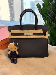 Hermes🌟Birkin 30 黑銀 epsom內縫 stamp K