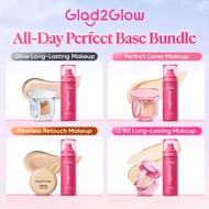 Glad2Glow 2PCS All Day Matte Setting Spray Set cushion foundation make-up Combo for Long Lasting Fin