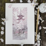 Art Print Hanami inspired by Mo Dao Zu Shi /A4/ Directly from Artist