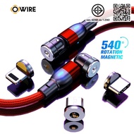 Magnetic Cable 540 Degree 2A Fast Charging Micro USB Type C Strong Braided