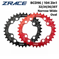 ZRACE BCD104 and BCD96 universal, Oval Narrow Wide Chainrings,7075 Aluminum alloy CNC process, Vicke