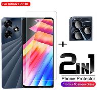 2IN1 For Infinix Hot 30 2023 Infinix Hot30 2023 Front Phone Screen Protector ull Cover 9H HD Tempered Glass Protective Film Camera Screen Protector Back Lens Film